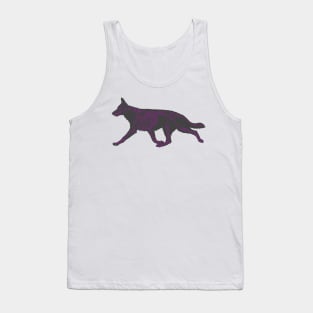 Halloween Design - Dog Skeleton Pink Tank Top